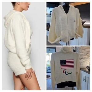 NWOT SKIMS Cozy Knit Zip-up PARALYMPIC 4X/5X